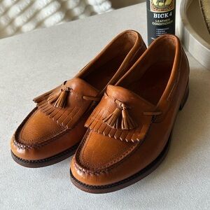 SAS USA Genuine Leather Kiltie Tassel Loafers Slip-On Men’s Size 8W Brown EUC